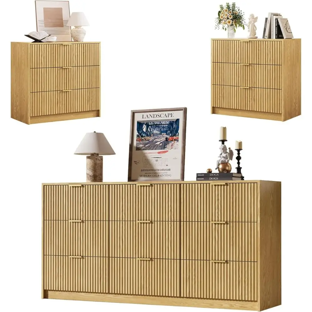 3 piece bedroom furniture set 2 nightstands and chest