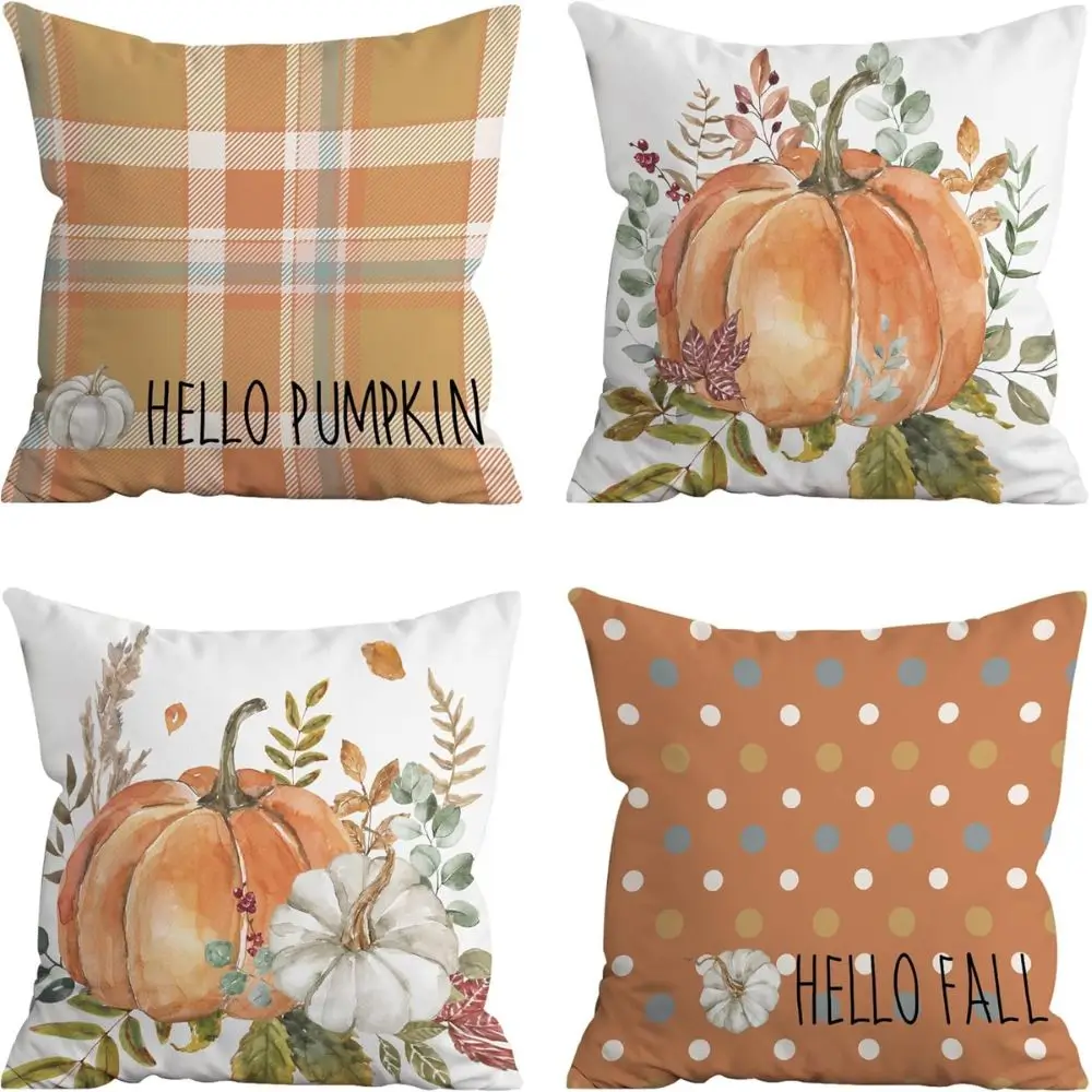 4 fall throw pillows hello fall