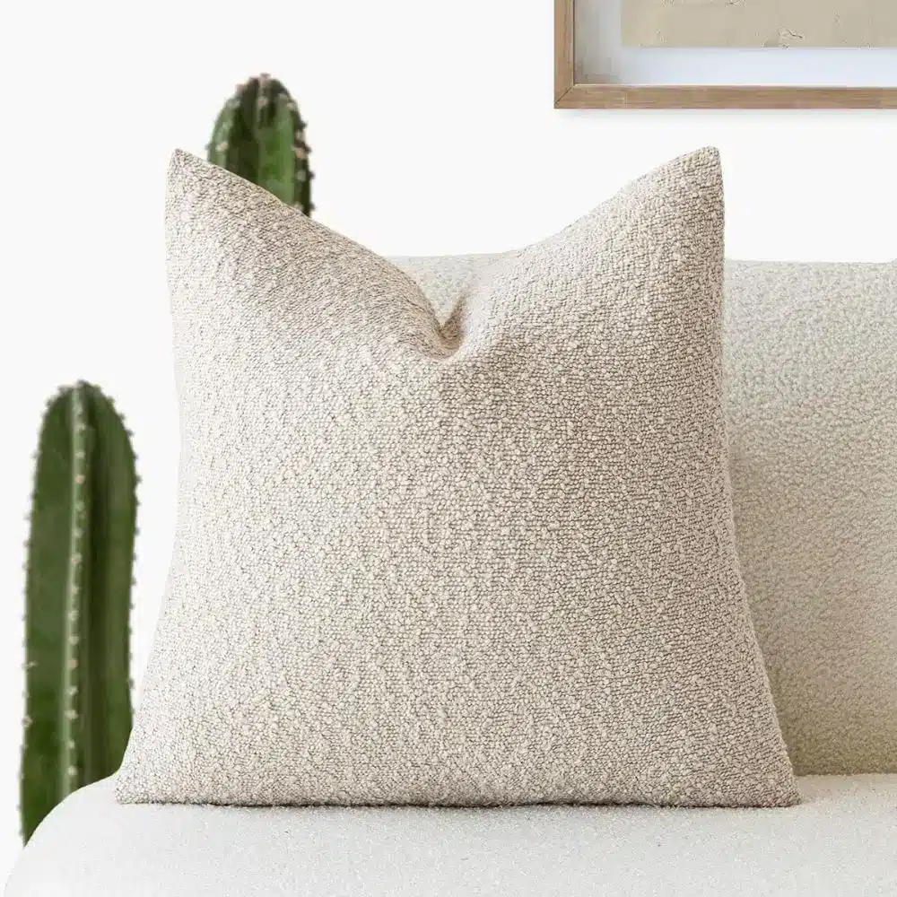 Boucle throw pillow cover