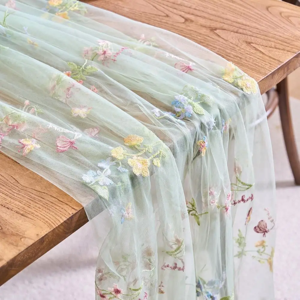 Embroidery Lace Spring Table Runner