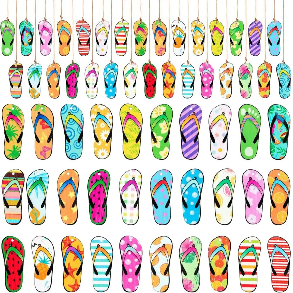 Home decor decorative wood flip flops can hang too