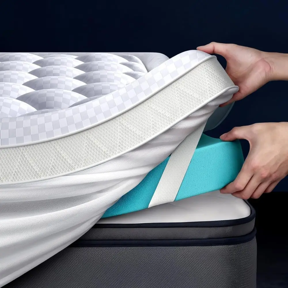 Pillow Top Mattress Topper Plus 2.5 Cooling Gel Infused Memory Foam Mattress Pad