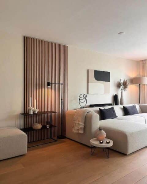 Beautiful view of Accent Wall Minimalist Furniture Installation