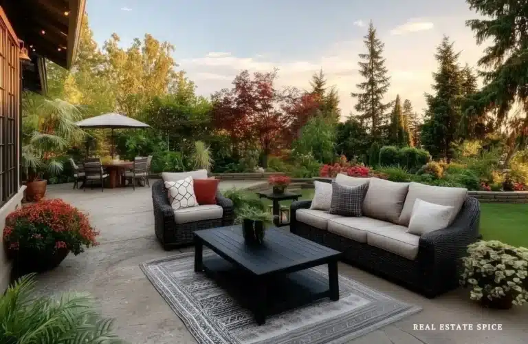 backyard oasis outdoor tables