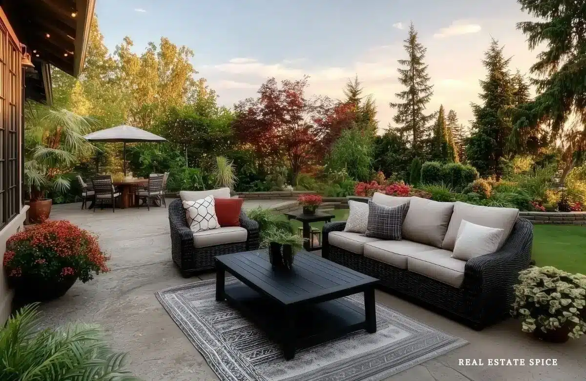 backyard oasis outdoor tables