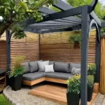 backyard rule of 3 privacy a pergola with privacy fence