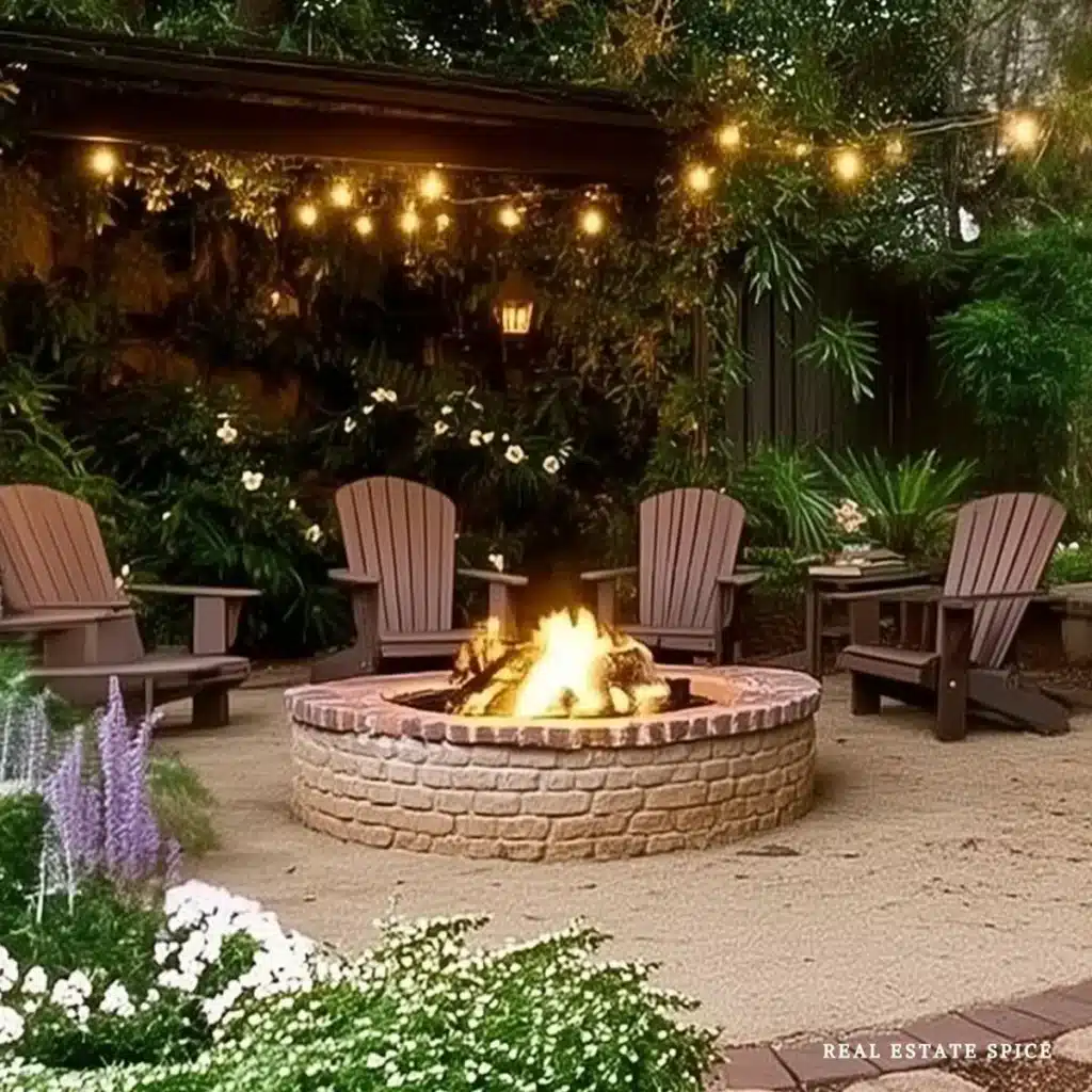 backyard rule of 3 small spaces firepit