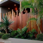 backyard rule of 3 wood slat privacy fence different heights