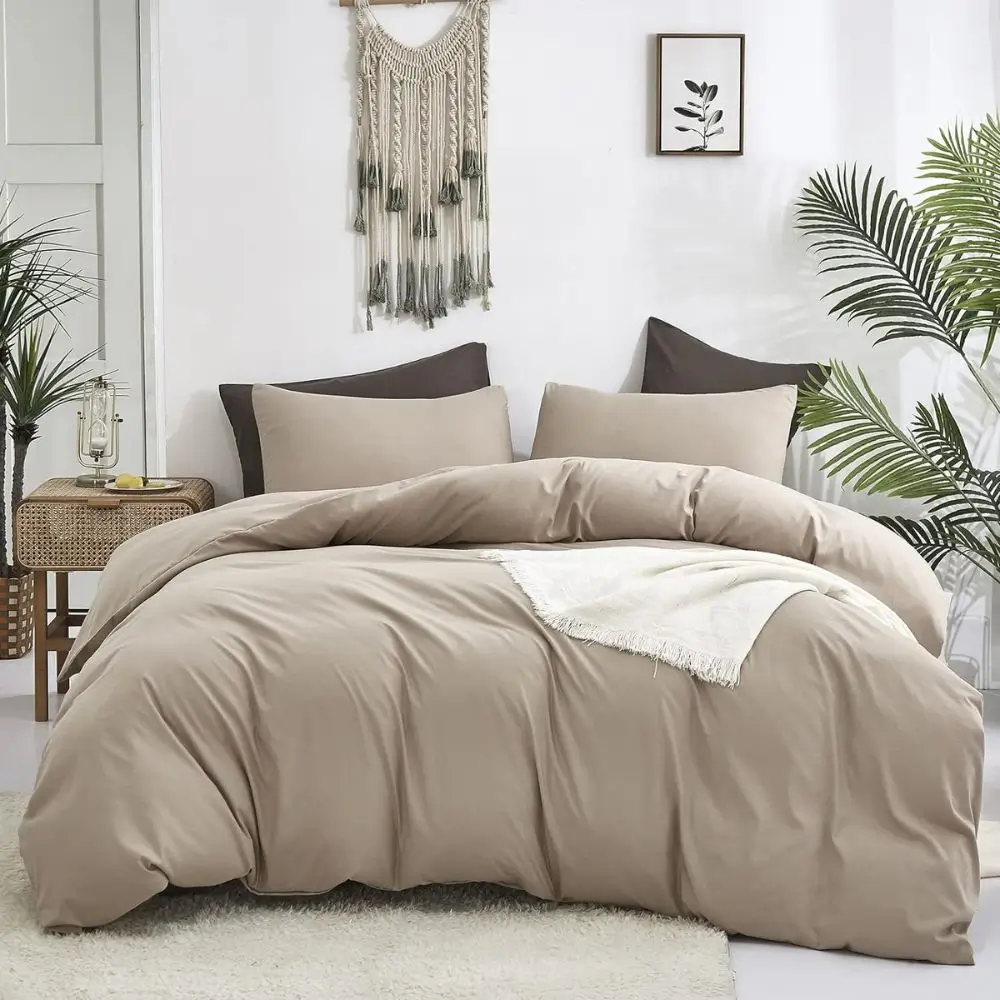 bedding comforter set in bedroom