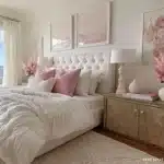 bedroom decor ideas cream with pink accent colors