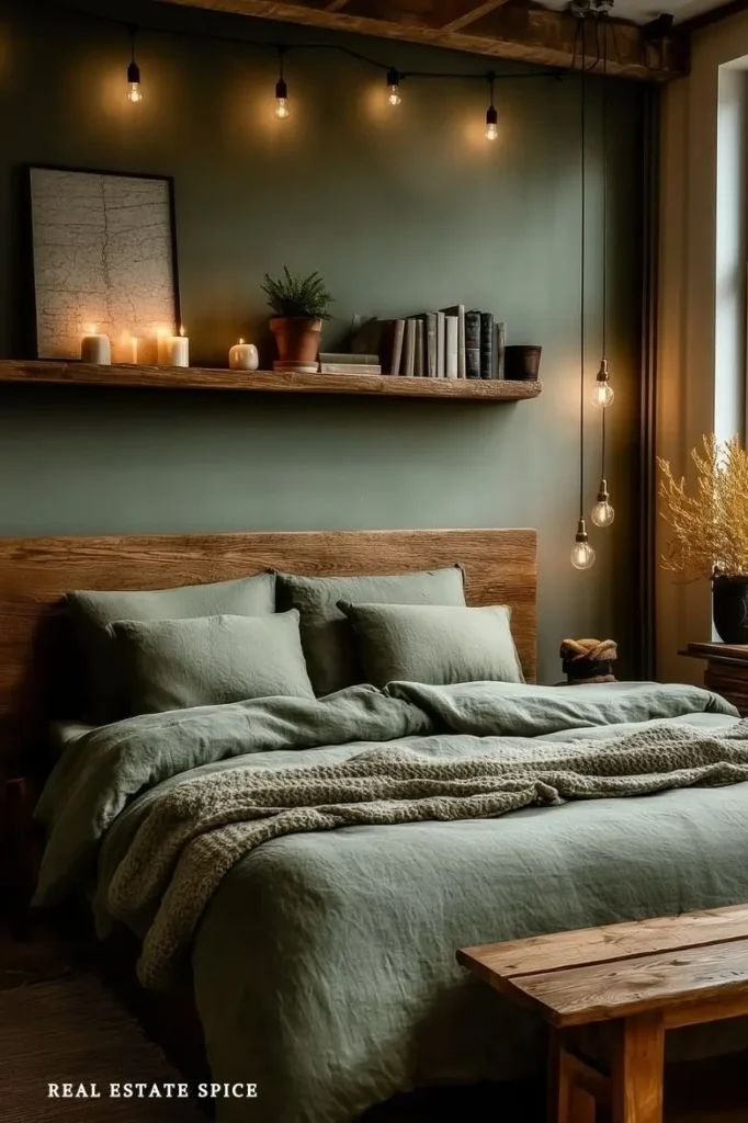 bedroom rule of 3 cozy bedroom shelf with books and personal art