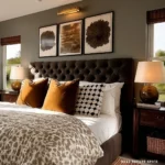 bedroom rule of 3 cozy bedroom with picture light above artwork on wall