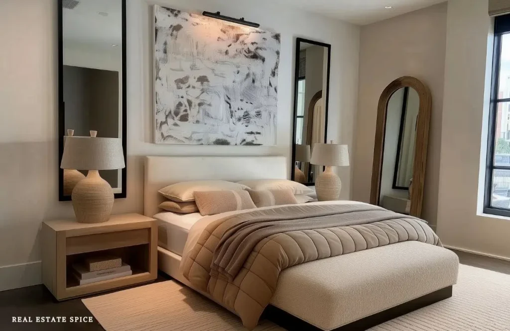 bedroom rule of 3 wall decor