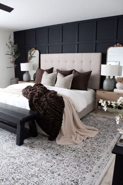 25 BEST Black Accent Wall Bedrooms and Design Tips