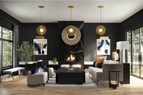 17 Chic Black Accent Wall Ideas For The Living Room