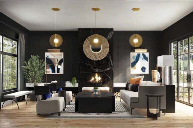 17 Chic Black Accent Wall Ideas For The Living Room