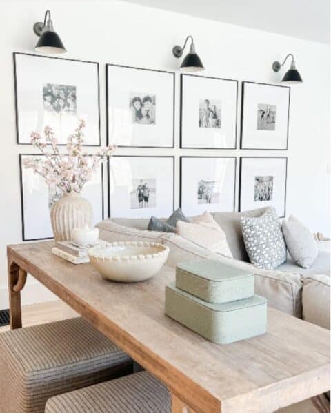 Accent Wall With Family Pictures