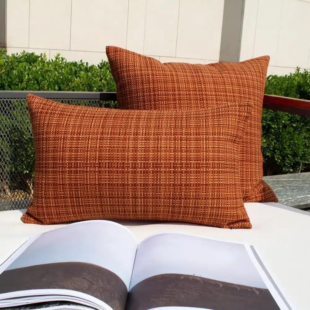 burnt orange outdoor throw pillows square and lumbar