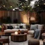 calm backyard patio