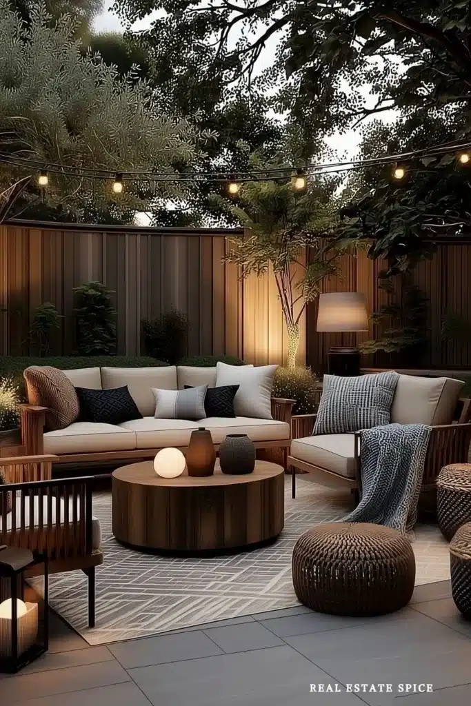 calm backyard patio