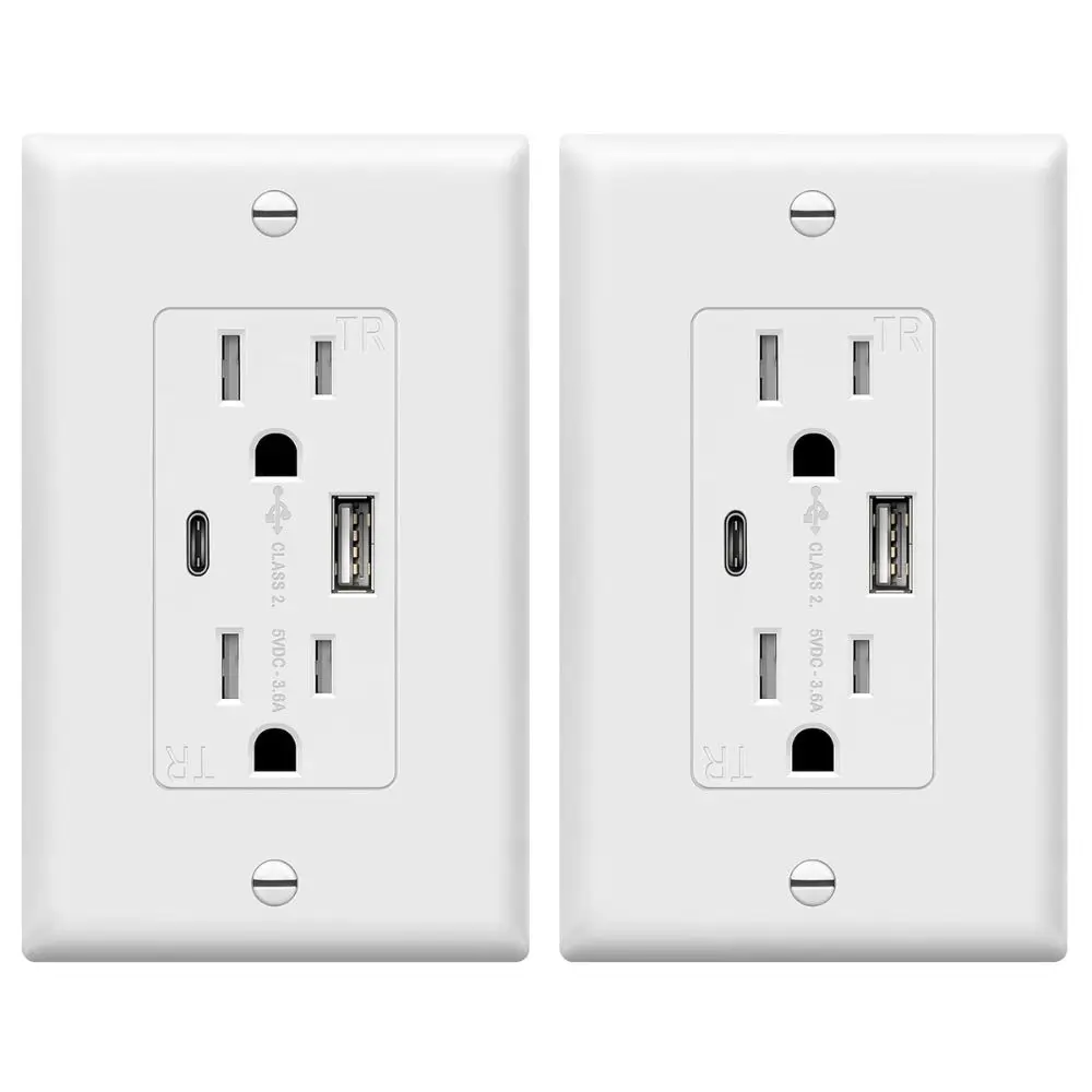 cover outlet with usb 2 types