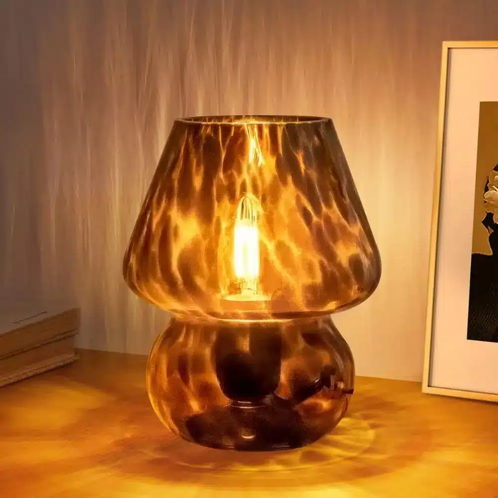 curved mushroom lamp