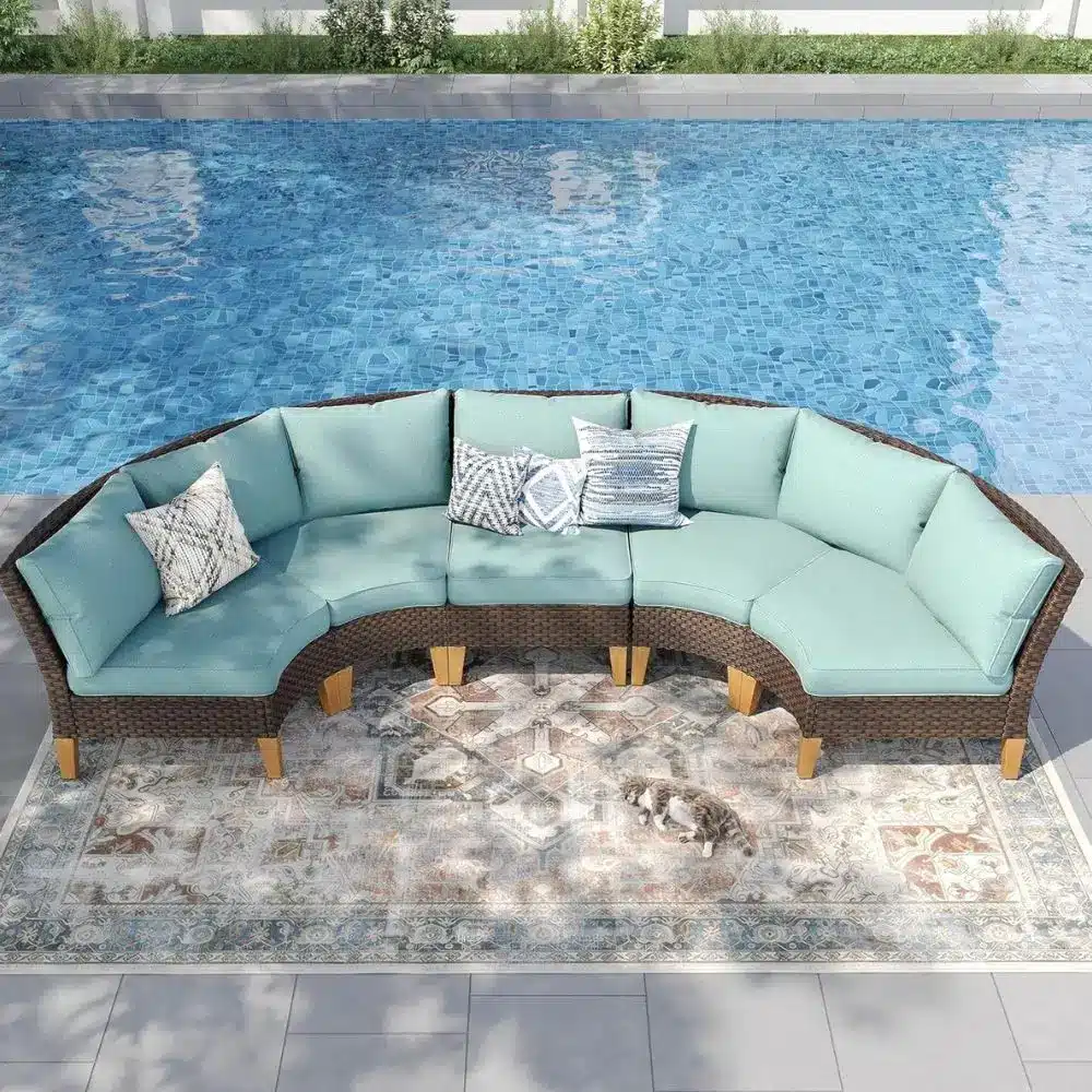curved outdoor sofa
