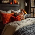 decorated luxe fall bedroom fall aesthetic