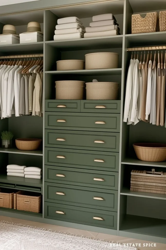 dresser in closet in bedroom