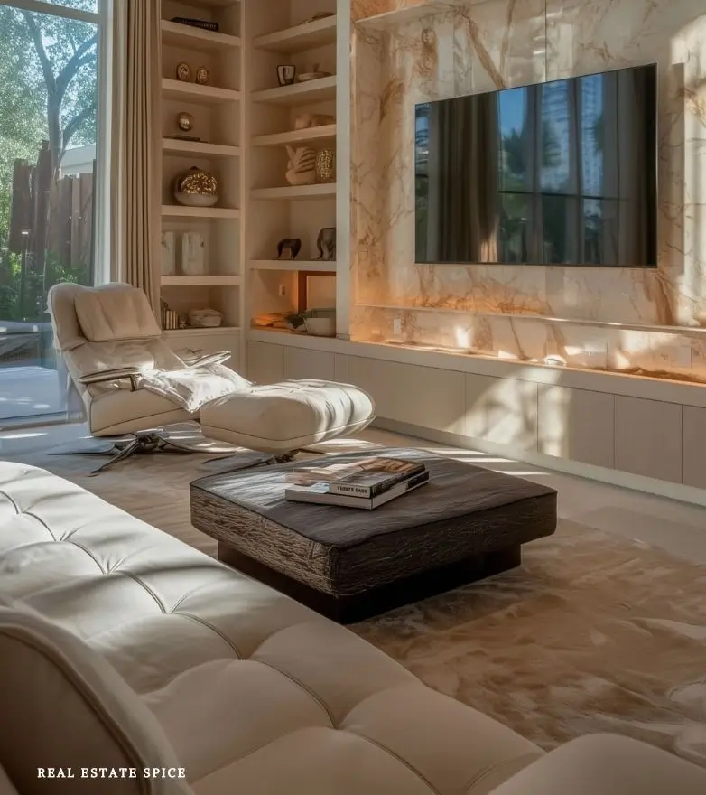 faux marble tv wall