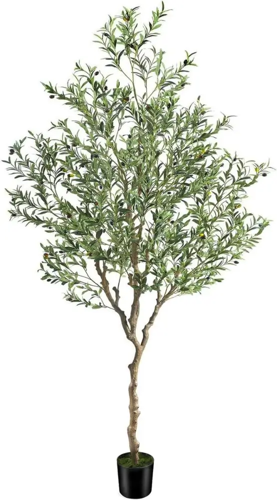 faux olive tree in pot
