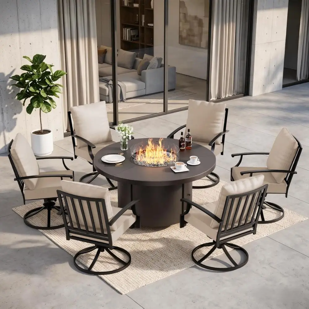fire pit table dining set