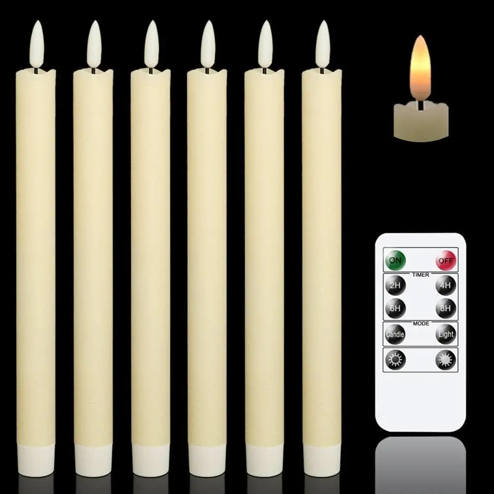 flameless taper candles with remote