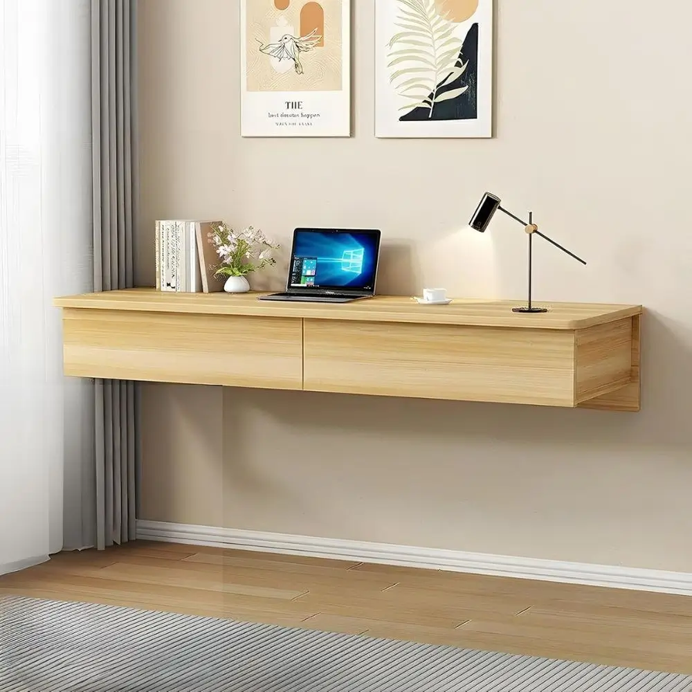 floating desk with drawers