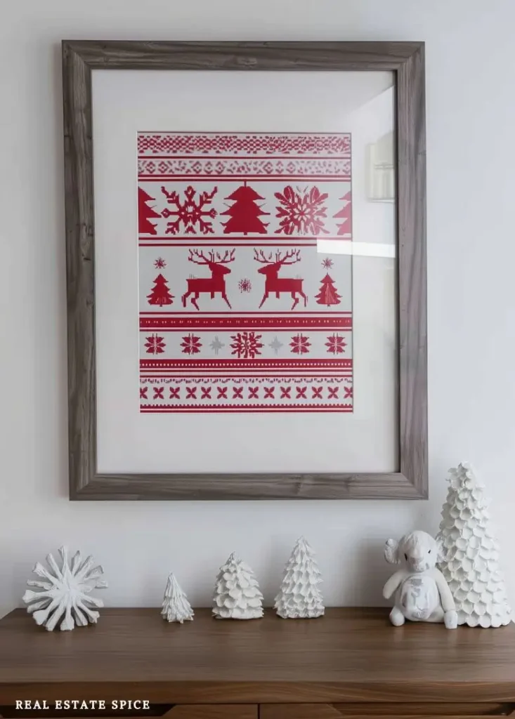 homemade christmas wall art framed