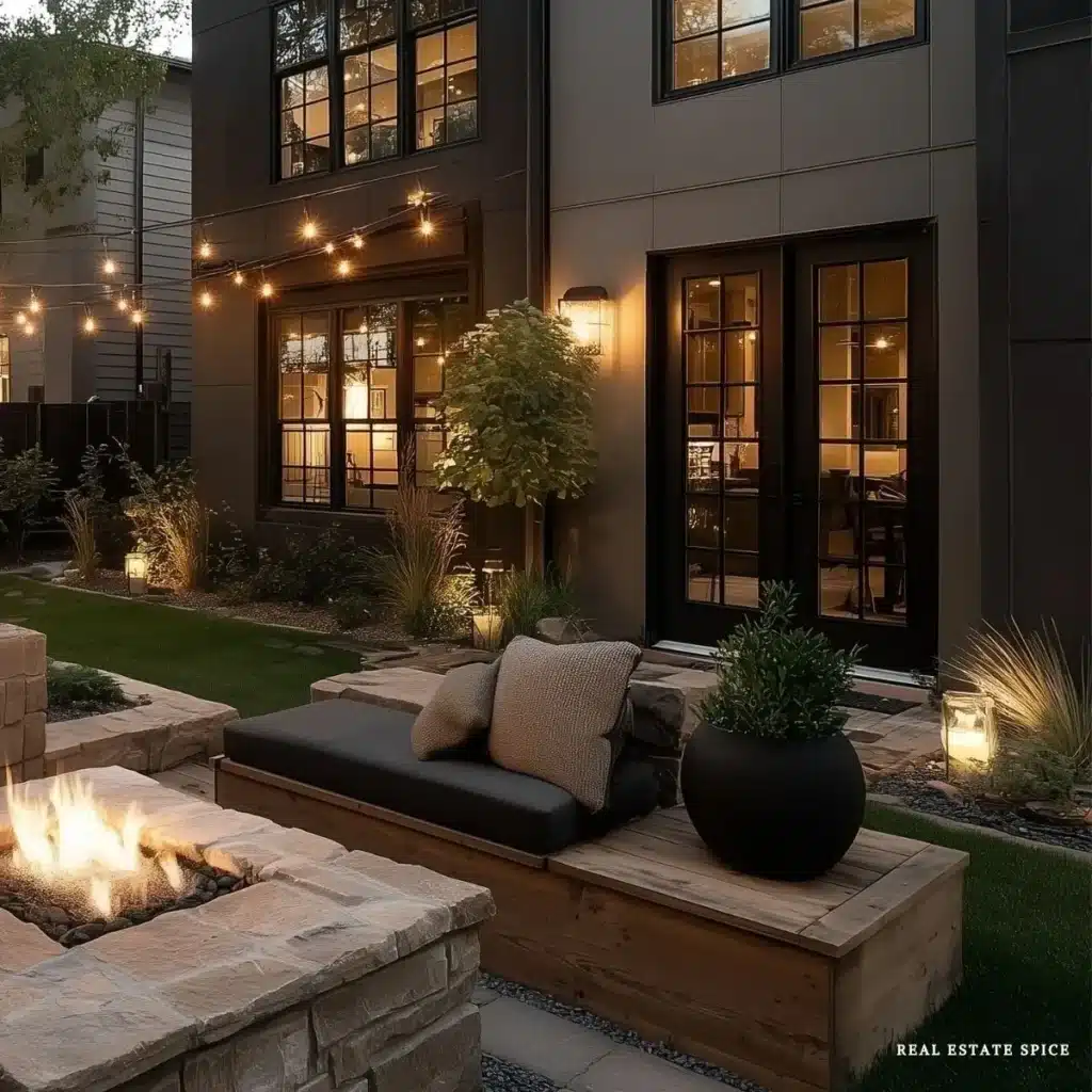 how to create a backyard fire pit oasis low profile seating