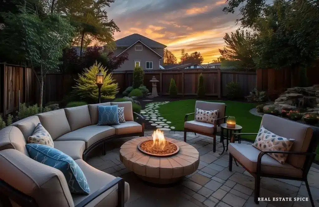 how to create a cozy backyard seating area