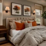 how to decorate a guest bedroom bed with wall sconces