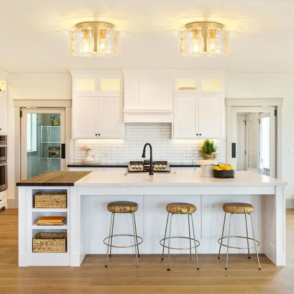 kitchen flush mount light fixtures