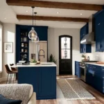kitchen with wood beams