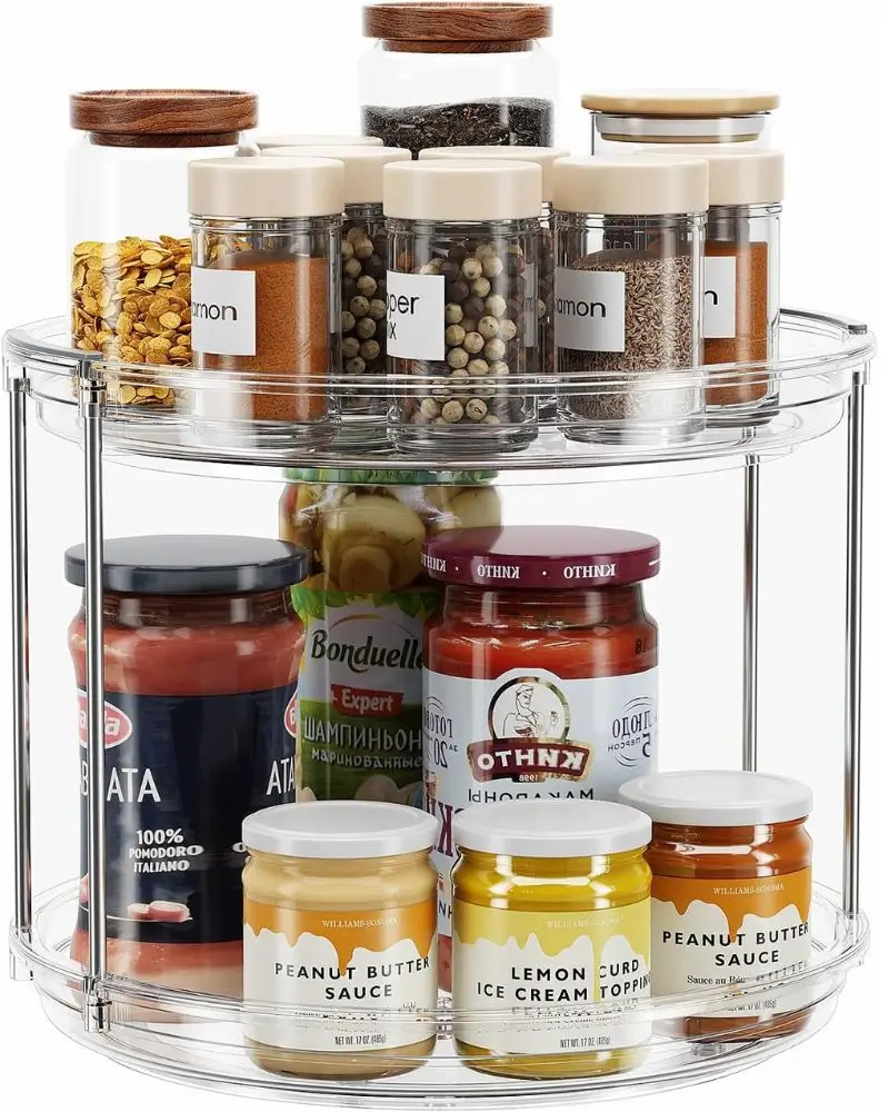 lazy susan 2 tiered organizer