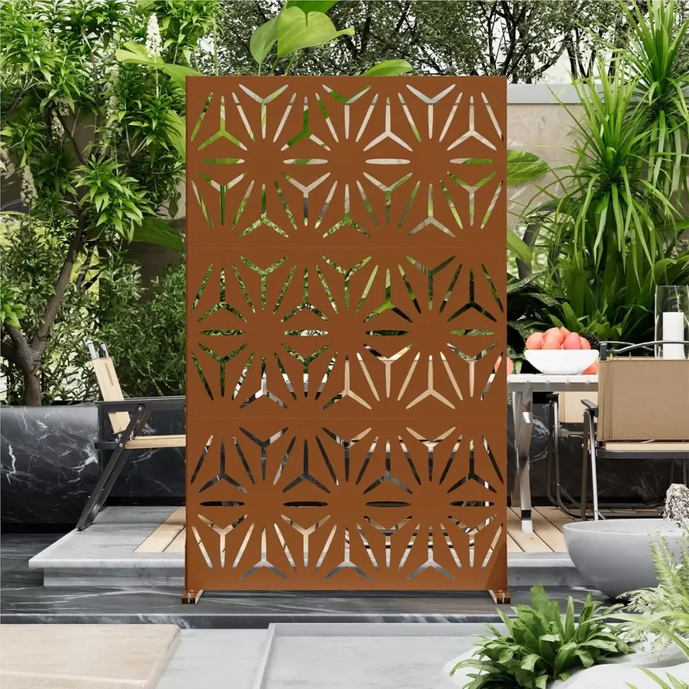 metal privacy screen brown color