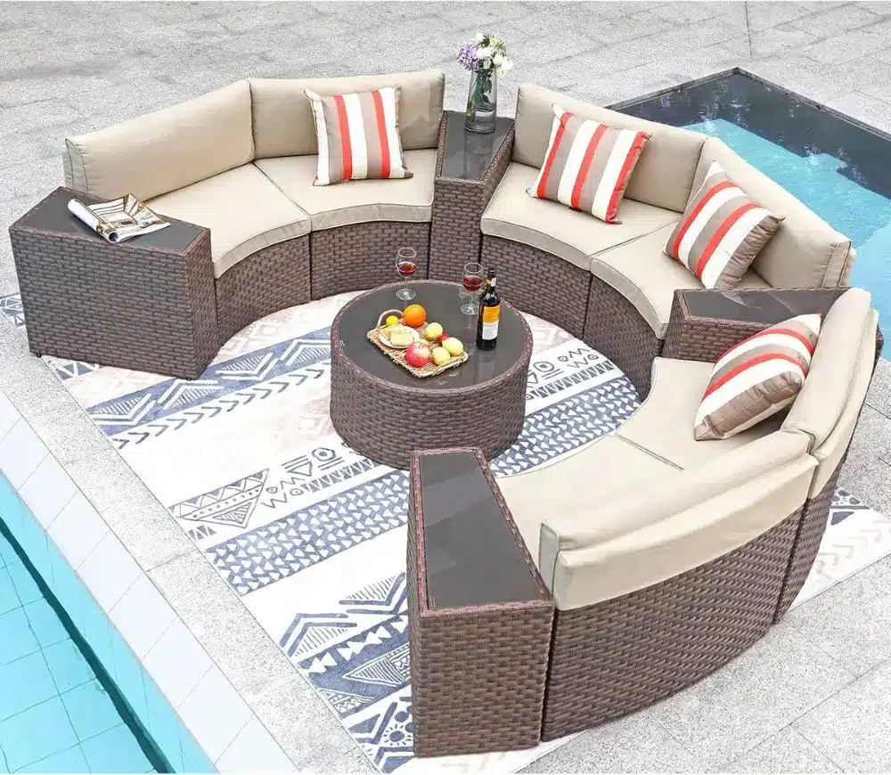 outdoor curved sectional