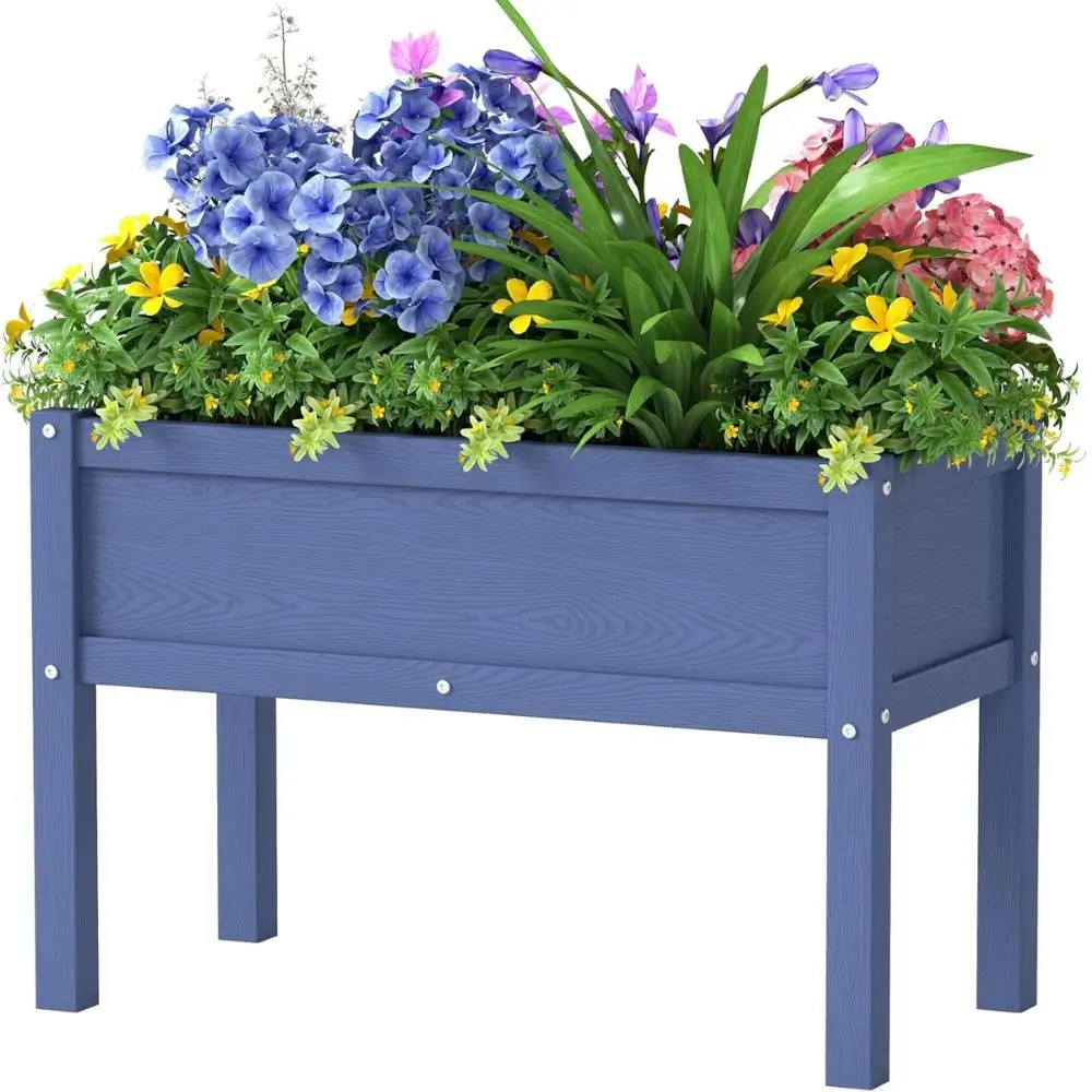 outdoor elevated planter box with legs