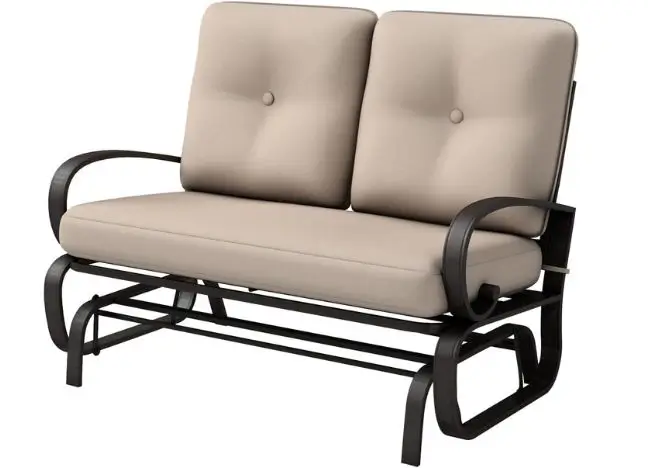 outdoor glider bench