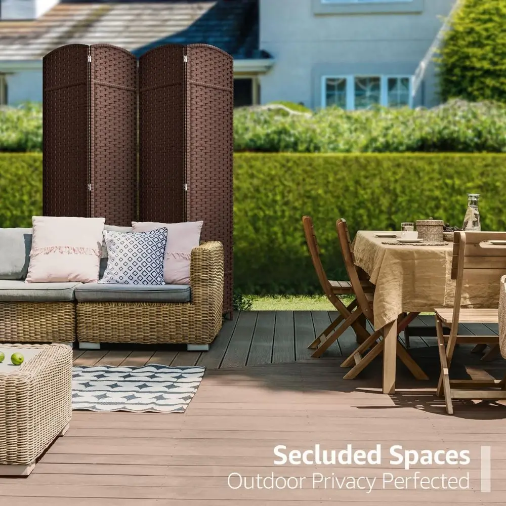 outdoor hinged privacy screen