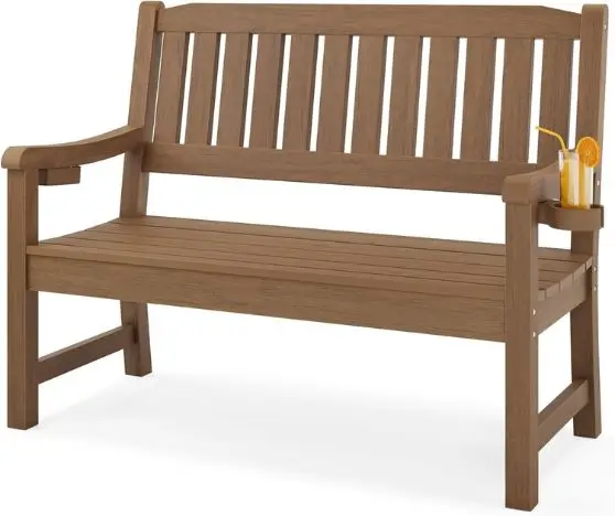 outdoor weatherproof fade and rot resistant bench