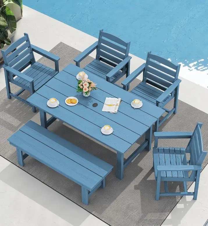patio dining table and bench set