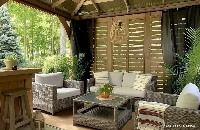 patio rule of 3 privacy patio with a privacy fence curtains outdoor seating