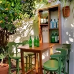 patio rule of 3 small patio with a bistro table and chairs